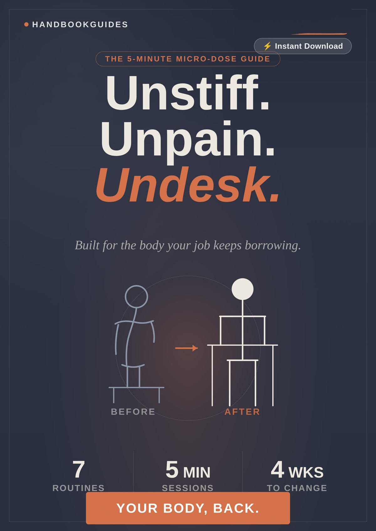 Unstiff. Unpain. Undesk - 5 Minute Posture Guide